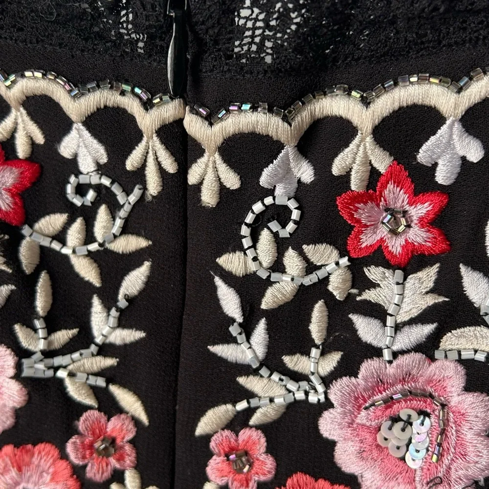 Needle an thread Elegant Black and Pink Embroidered Dress prom bridesmaid dress - Picture 7 of 16